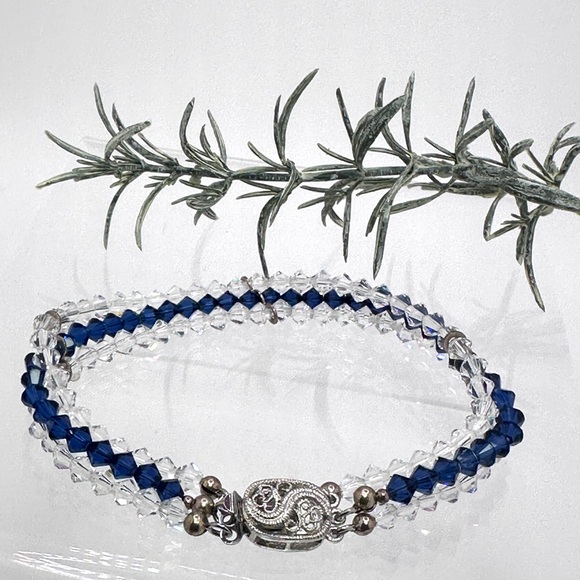 Vintage Three rows Crystals by Swarovski Bracelet - Picture 12 of 12